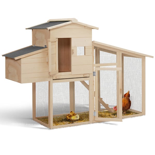 ID MARKET - Poulailler COMFORT avec pondoir en bois - large
