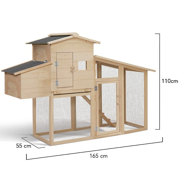 ID MARKET - Poulailler COMFORT avec pondoir en bois - large