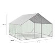 ID MARKET - Enclos poulailler 9 m² parc grillagé 3x3 M acier galvanisé - vignette
