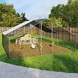 ID MARKET - Enclos poulailler 16 m² parc grillagé 4x4 M acier galvanisé - vignette