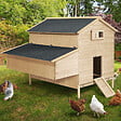ID MARKET - Poulailler chalet XXL pour poules avec pondoir en bois - vignette