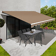 ID MARKET - Store banne manuel 3,80x3 M taupe - vignette