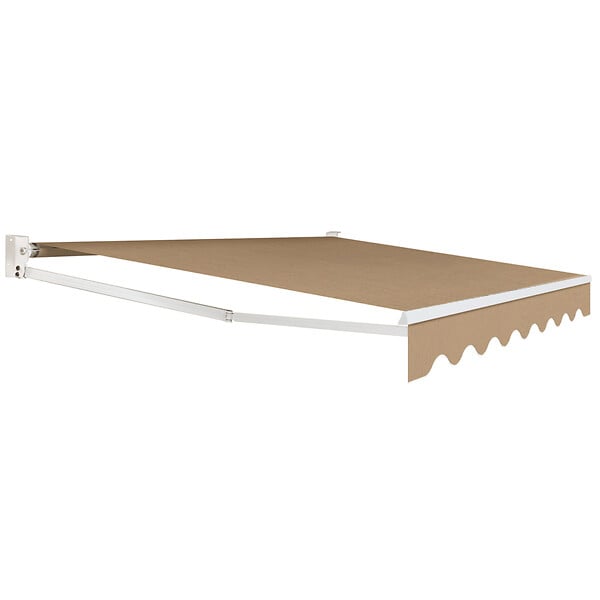 ID MARKET - Store banne manuel 3,80x3 M taupe - large