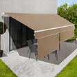 ID MARKET - Store banne manuel 4x3 M taupe lambrequin H.1,40 M - vignette