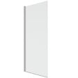 ID MARKET - Pare baignoire 1 volet 70x120 cm avec profilé en aluminium argenté - vignette