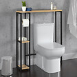 ID MARKET - Meuble dessus WC avec placard DETROIT design industriel - vignette