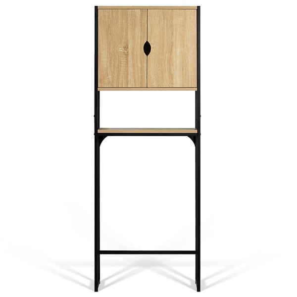 ID MARKET - Meuble étagère dessus WC placard DETROIT design industriel - large