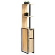 ID MARKET - Meuble WC 2 portes DETROIT avec étagères design industriel - vignette