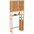 ID MARKET - Meuble WC 3 en 1 avec armoires de rangement bambou BEA - vignette