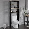 ID MARKET - Meuble étagère dessus WC 4 étagères DETROIT design industriel - vignette