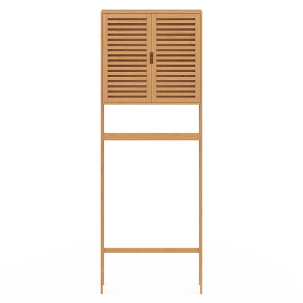 ID MARKET - Meuble étagère dessus WC placard bambou BEA - large