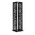 ID MARKET - Range bûches vertical acier noir motif arbre H.112 CM pour cheminée - vignette