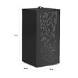 ID MARKET - Réservoir à granulés 45 kg noir rangement à pellets 36 x 36 x 76 cm - motif floral - vignette