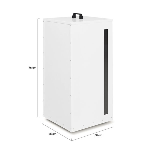 ID MARKET - Réservoir à granulés 45 kg blanc rangement à pellets 36 x 36 x 76 cm - large