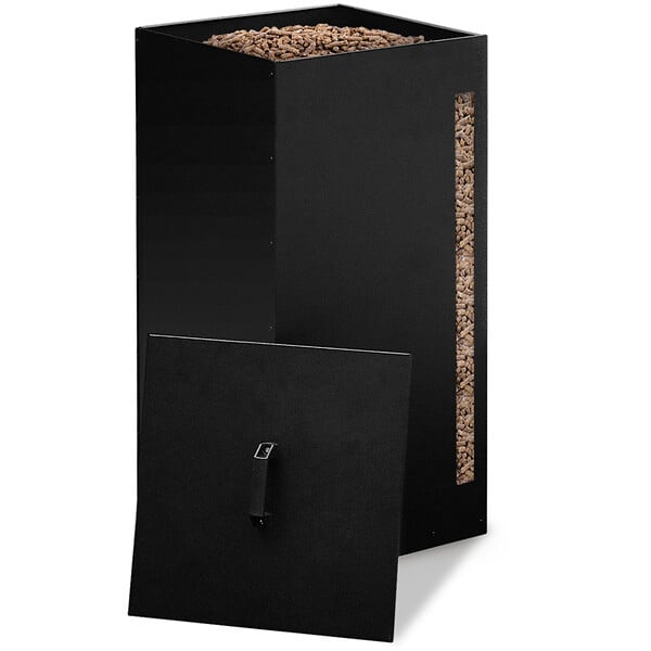 ID MARKET - Réservoir à granulés 30 kg noir rangement à pellets 35 x 35 x 53,5 cm - large