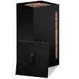 ID MARKET - Réservoir à granulés 30 kg noir rangement à pellets 35 x 35 x 53,5 cm - vignette
