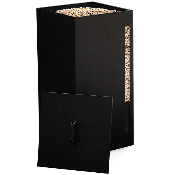 ID MARKET - Réservoir à granulés 45 kg noir rangement à pellets 36 x 36 x 76 cm - large