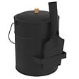 ID MARKET - Seau à cendres 15 L avec pelle et couvercle - vignette