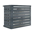 ID MARKET - Cache climatiseur 110 x 55 x 80 cm métal gris anthracite protection unité extérieure pour pompe à chaleur - vignette