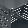 ID MARKET - Cache climatiseur 110 x 55 x 80 cm métal gris anthracite protection unité extérieure pour pompe à chaleur - vignette