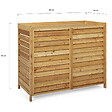 ID MARKET - Cache climatiseur 95 x 50 x 80 cm bois naturel protection unité extérieure pour pompe à chaleur - vignette