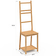ID MARKET - Chaise porte-serviettes 4 niveaux LANA en bambou - vignette