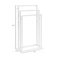 ID MARKET - Porte-serviettes sur pied 3 niveaux DALLAS métal blanc design industriel - vignette