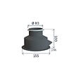 ANJOS - Manchette 3 griffes pour bouche ALIZE HYGRO diamètre 125/80 mm 1795 - vignette