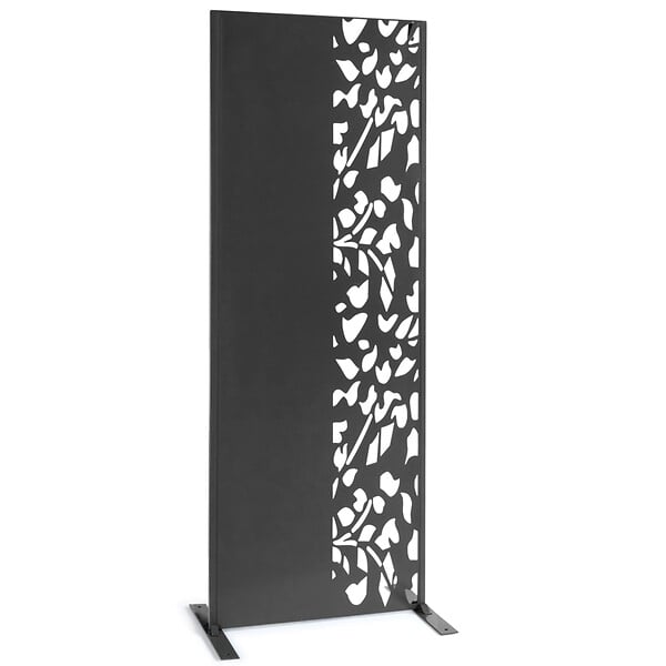 ID MARKET - Panneau décoratif universel 150 x 50 CM FLOWER gris semi ajouré sur le côté - large