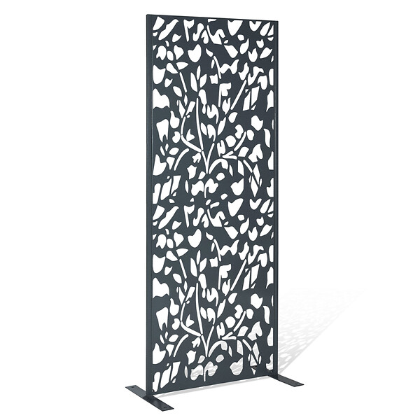 ID MARKET - Panneau décoratif universel 150 x 50 CM FLOWER gris - large