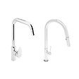 SWISS AQUA TECHNOLOGIES - Swiss Aqua Technologies set mitigeur lavabo avec bras pivotant + mitigeur cuisine douchette extractible 2 jets, bras pivotant, chrome (SATBSD2280LCR) - vignette