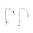 SWISS AQUA TECHNOLOGIES - Swiss Aqua Technologies set mitigeur lavabo avec bras pivotant + mitigeur cuisine douchette extractible 2 jets, bras pivotant, chrome (SATBSD2280LCR) - vignette