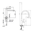 SWISS AQUA TECHNOLOGIES - set mitigeur lavabo à levier sans vidage + mitigeur cuisine bec flexible, aérateur Neoperl®, blanc (SATBSD271B) - vignette