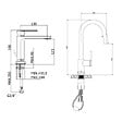 SWISS AQUA TECHNOLOGIES - Swiss Aqua Technologies B-Way set mitigeur lavabo + mitigeur cuisine Ceramia Timeless acier inoxydable, douchette extractible, noir mat (SATTMLBM271) - vignette