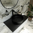 SWISS AQUA TECHNOLOGIES - Swiss Aqua Technologies B-Way set mitigeur lavabo XL + mitigeur cuisine Ceramia Timeless acier inoxydable, douchette extractible, noir (SATTMLBM285BM) - vignette