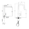 SWISS AQUA TECHNOLOGIES - Swiss Aqua Technologies B-Way set mitigeur lavabo XL + mitigeur cuisine Ceramia Timeless acier inoxydable, douchette extractible, noir (SATTMLBM285BM) - vignette
