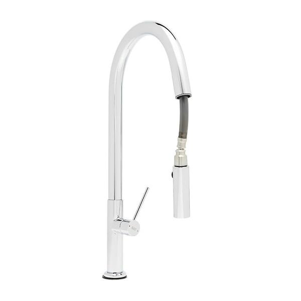 SWISS AQUA TECHNOLOGIES - set mitigeur lavabo haut + mitigeur cuisine avec douchette extractible et bras pivotant, chrome (SATINFBSD285) - large
