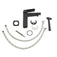 SWISS AQUA TECHNOLOGIES - set mitigeur lavabo sans tirette + mitigeur de cuisine avec aérateur Neoperl®, noir mat (SATBS271C) - vignette