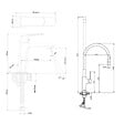 SWISS AQUA TECHNOLOGIES - set mitigeur lavabo sans tirette + mitigeur de cuisine avec aérateur Neoperl®, noir mat (SATBS271C) - vignette