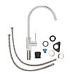 SWISS AQUA TECHNOLOGIES - Swiss Aqua Technologies set mitigeur lavabo sans vidage + mitigeur cuisine 36,3 cm avec bras pivotant, chrome (SATBSUR271CR) - vignette