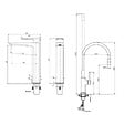SWISS AQUA TECHNOLOGIES - Swiss Aqua Technologies set mitigeur lavabo haut + mitigeur cuisine, bec flexible, aérateur Neoperl®, noir mat (SATBS285C) - vignette