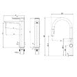 SWISS AQUA TECHNOLOGIES - set mitigeur lavabo haut, sans vidage + mitigeur cuisine avec douchette extractible 2 jets, chrome (SATBSBD285) - vignette
