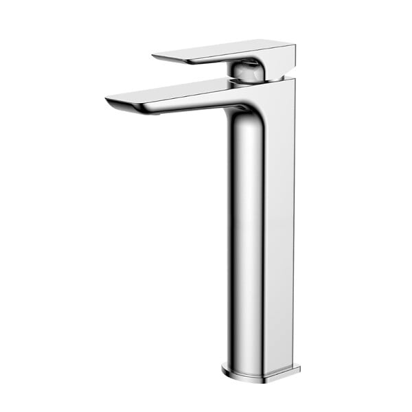 SWISS AQUA TECHNOLOGIES - set mitigeur lavabo haut, sans vidage + mitigeur cuisine avec douchette extractible 2 jets, chrome (SATBSBD285) - large