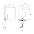 SWISS AQUA TECHNOLOGIES - Swiss Aqua Technologies B-Way set mitigeur lavabo XL + mitigeur cuisine Ceramia Timeless acier inoxydable, douchette extractible, noir mat (SATBW185BM) - vignette