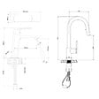 SWISS AQUA TECHNOLOGIES - Feel set mitigeur lavabo + mitigeur cuisine Ceramia Timeless acier inoxydable, douchette extractible, noir mat (SATCSFTML271BMC) - vignette
