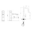 SWISS AQUA TECHNOLOGIES - Dark set mitigeur lavabo + mitigeur cuisine Ceramia Timeless acier inoxydable, douchette extractible 2 jets, or (SATB285BG) - vignette