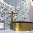 SWISS AQUA TECHNOLOGIES - Dark set mitigeur lavabo XL + mitigeur cuisine Ceramia Timeless acier inoxydable, douchette extractible, or (SATTMLDA1285BG) - vignette