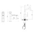 SWISS AQUA TECHNOLOGIES - Dark set mitigeur lavabo + mitigeur cuisine Ceramia Timeless acier inoxydable, douchette extractible, or (SATB185BG) - vignette