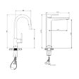 SWISS AQUA TECHNOLOGIES - Mood set mitigeur lavabo XL + mitigeur de cuisine Ceramia Timeless acier inoxydable, douchette extractible, noir mat (SATBM285C) - vignette