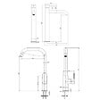 SWISS AQUA TECHNOLOGIES - set mitigeur lavabo haut acier inoxydable + mitigeur cuisine avec bras pivotant, or brossé (SATBA280BG) - vignette
